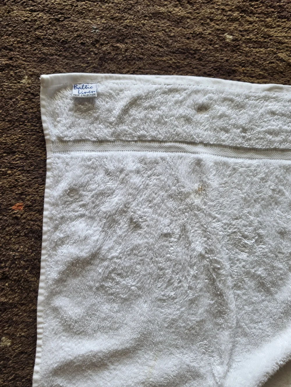 Mercedes-Benz Embroidered White 100% Cotton Logo Bath Towel 25 W x 50.5